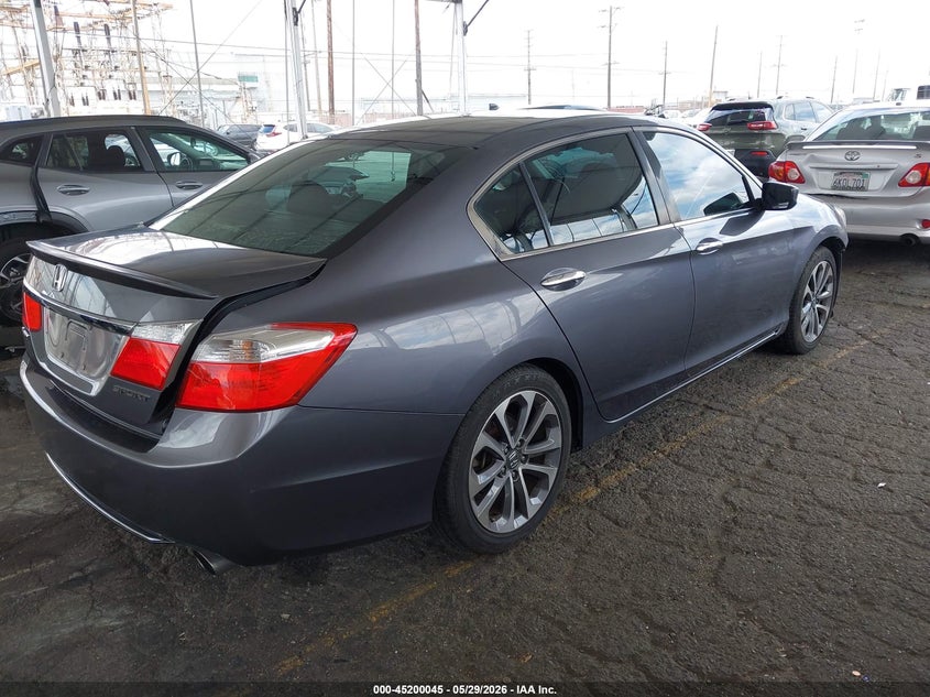 2014 Honda Accord 2.4 Sport grey Lot 111045200045 Vin 1HGCR2F58EA128152