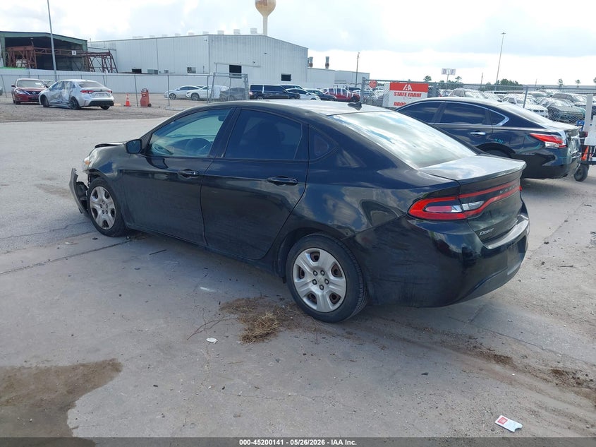 Vin: 1c3cdfaa5fd276076, lot: 45697869, dodge dart se 20153