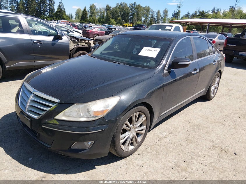 Vin: kmhgc4df1bu114348, lot: 45697948, hyundai genesis 4.6 20112