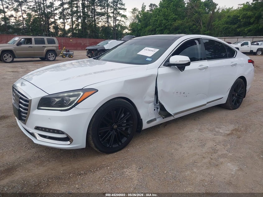 Vin: kmhgn4je1ju238124, lot: 45698231, genesis g80 3.8 20182