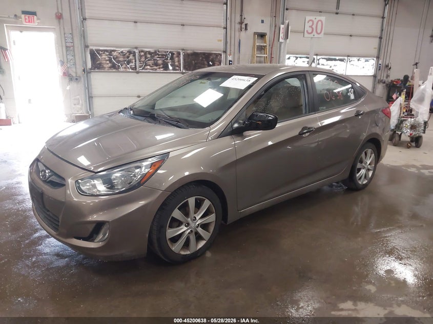 2012 Hyundai Accent 1.6 Gls brown Lot 111045200638 Vin KMHCU4AE5CU211934