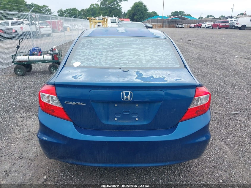 2012 Honda Civic 1.8 Ex blue Lot 111045200711 Vin 2HGFB2F89CH536041