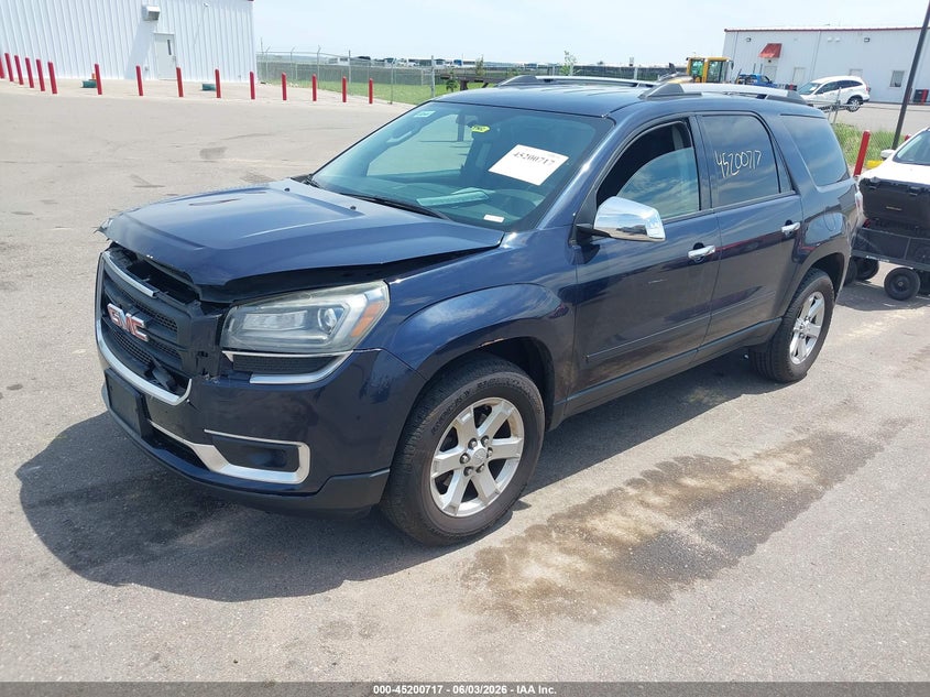 Vin: 1gkkrpkd6fj178218, lot: 45698445, gmc acadia sle-2 20152