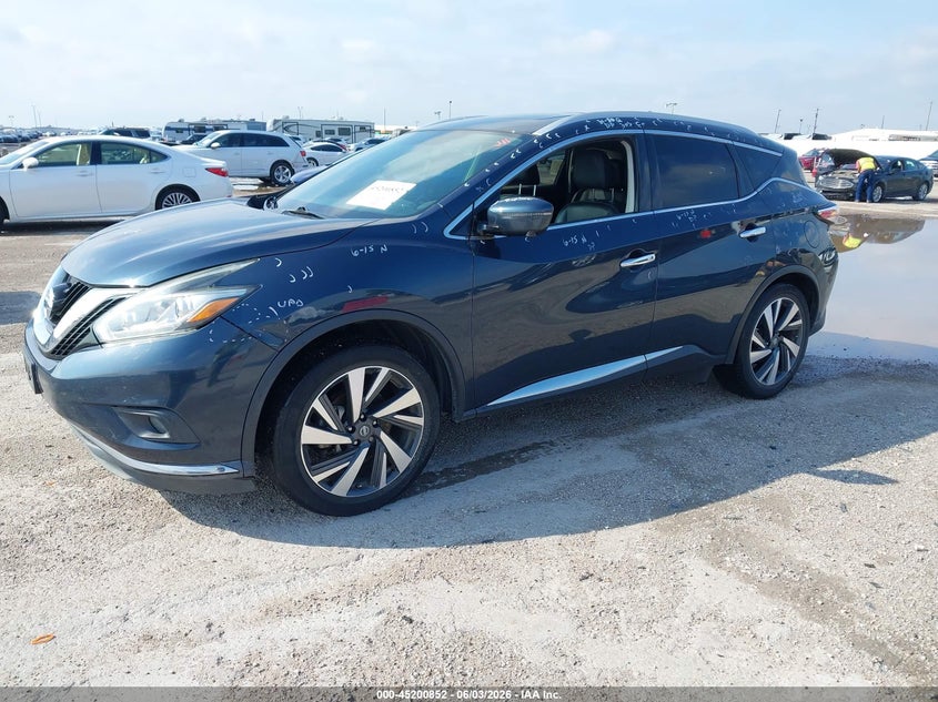 Vin: 5n1az2mh2jn108660, lot: 45698580, nissan murano platinum 20182
