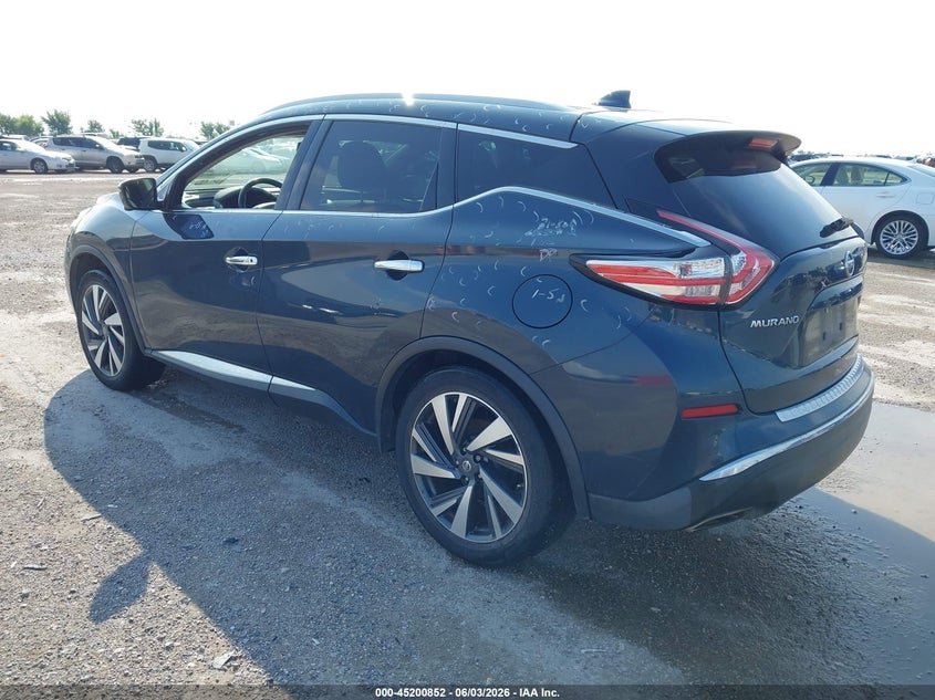 Vin: 5n1az2mh2jn108660, lot: 45698580, nissan murano platinum 20183