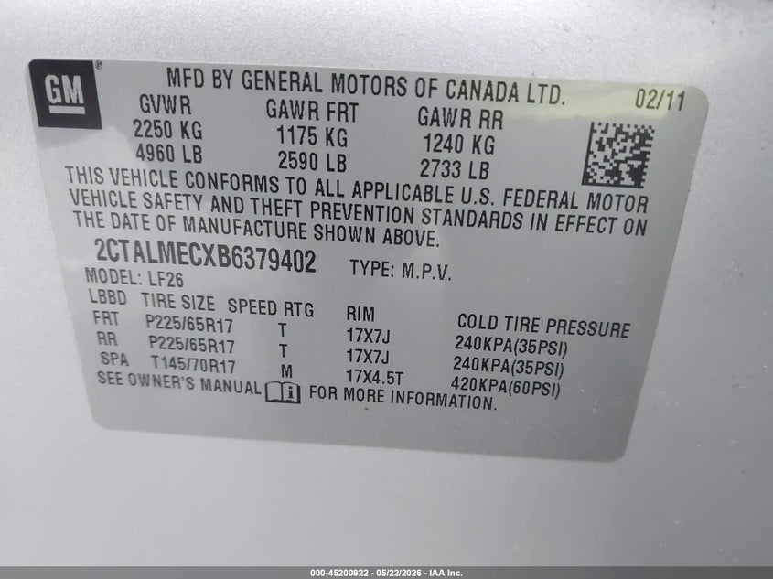 2CTALMECXB6379402 2011 Gmc Terrain 2.4 Sle-1 Silver