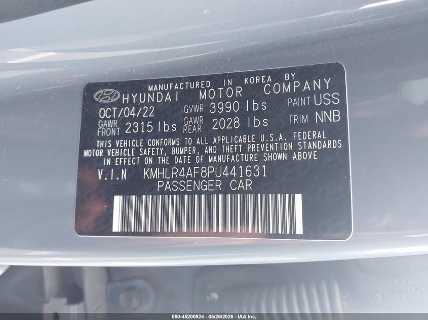 VIN KMHLR4AF8PU441631 2023 HYUNDAI ELANTRA N LINE