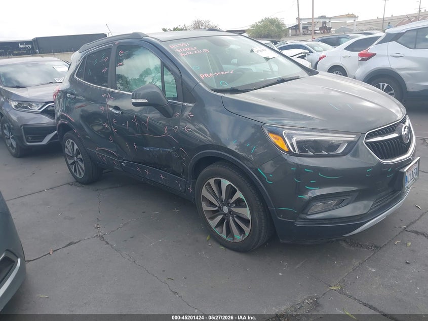 Vin: kl4cjcsbxjb587317, lot: 45699152, buick encore essence 20181