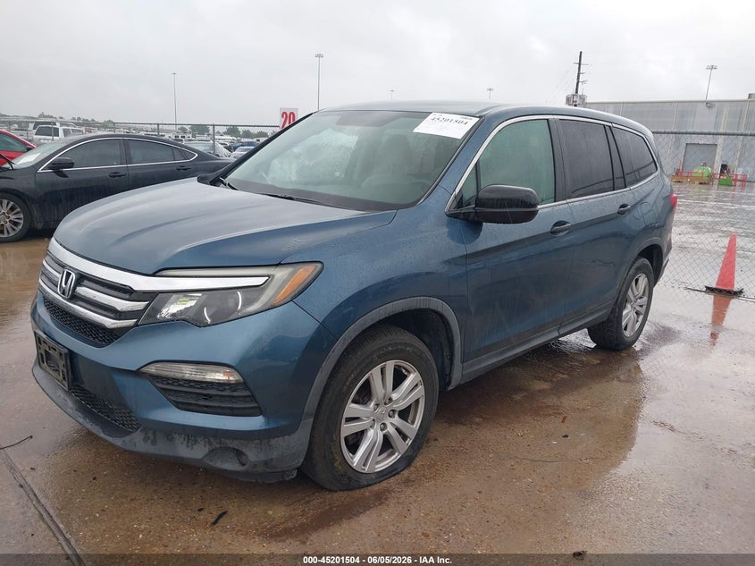 Vin: 5fnyf6h1xhb021789, lot: 45699232, honda pilot lx 20172