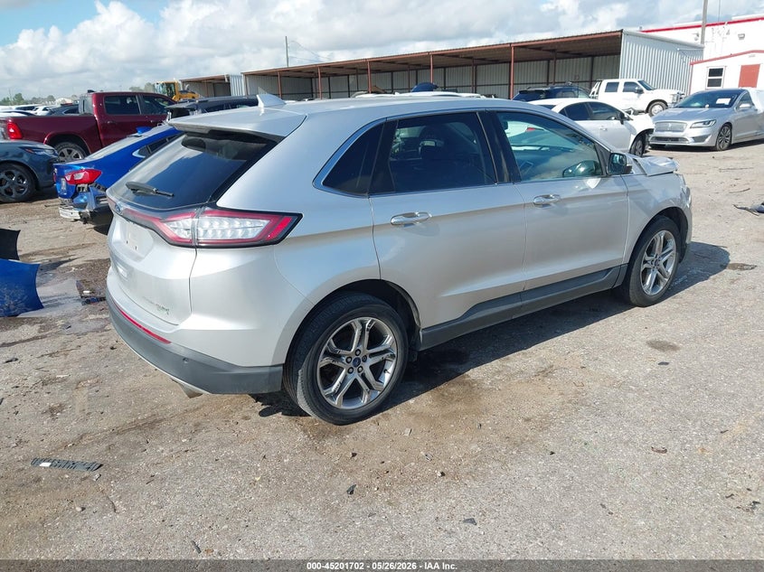 Vin: 2fmtk3k96fbb06864, lot: 45699431, ford edge titanium 20154