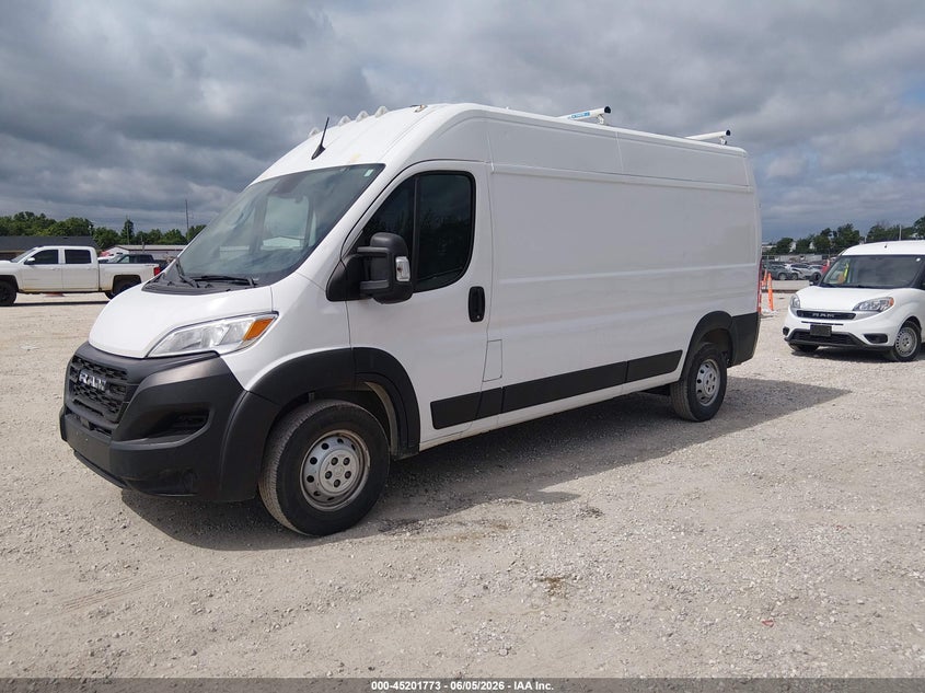 Vin: 3c6lrvdg9pe598993, lot: 45699501, ram promaster 2500 high roof 159 wb 20232