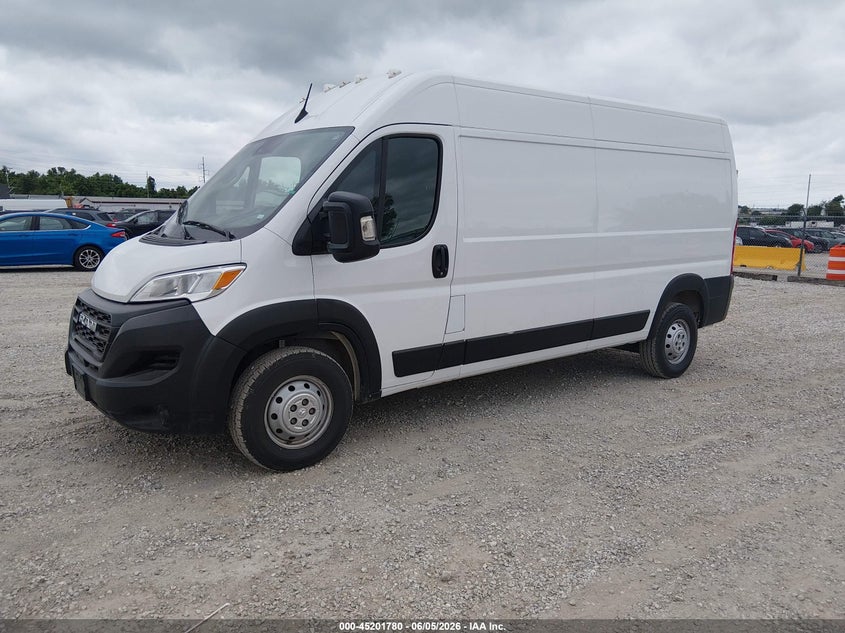 Vin: 3c6lrvdg5pe584038, lot: 45699508, ram promaster 2500 high roof 159 wb 20232