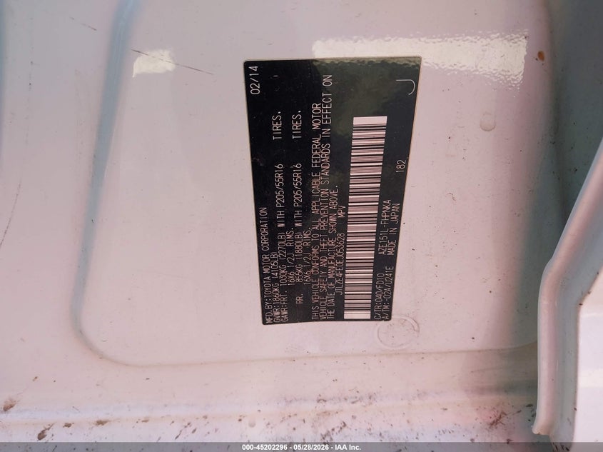 2014 Scion Xb VIN: JTLZE4FE0EJ053628 Lot: 45202296