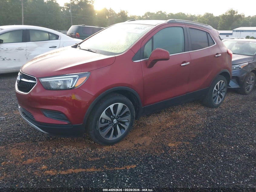 Vin: kl4cjasbxmb318629, lot: 45700367, buick encore fwd preferred 20212