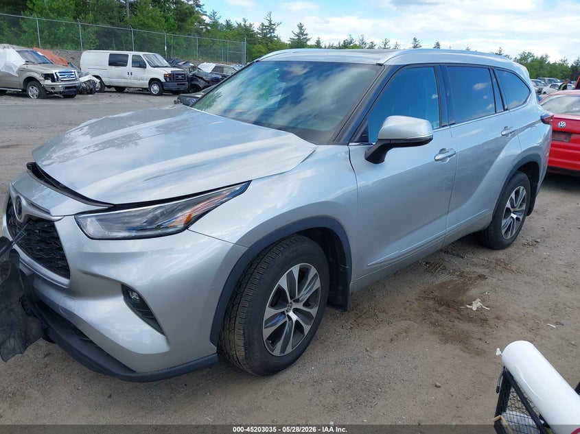 Vin: 5tdhzrbh4ms557335, lot: 45700776, toyota highlander xle 20212