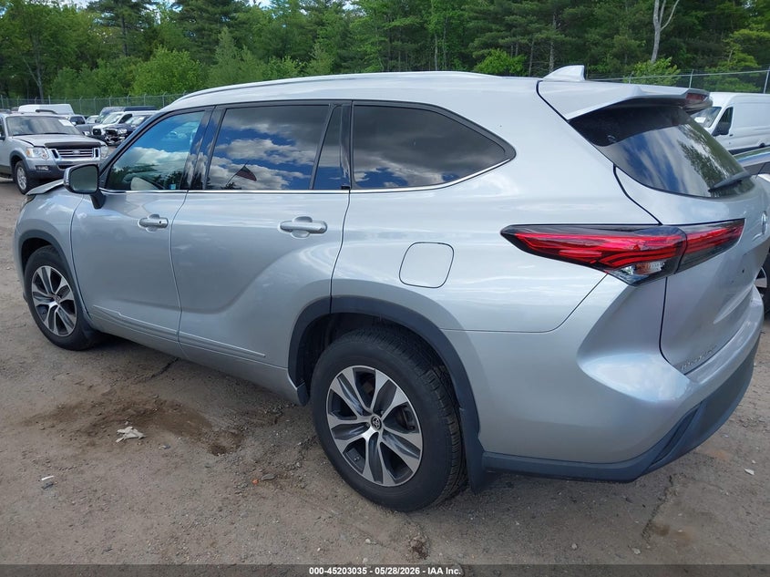 Vin: 5tdhzrbh4ms557335, lot: 45700776, toyota highlander xle 20213
