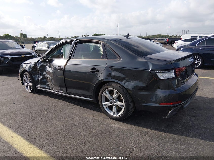 Vin: waukmaf47ja233752, lot: 45700850, audi a4 2.0t tech ultra premium/2.0t ultra premium 20183