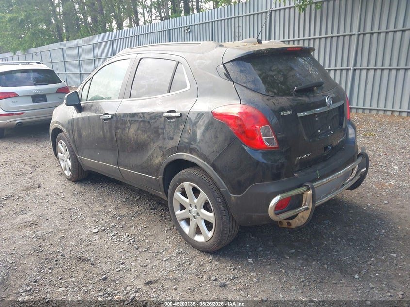Vin: kl4cjgsb3fb269439, lot: 45700876, buick encore leather 20153