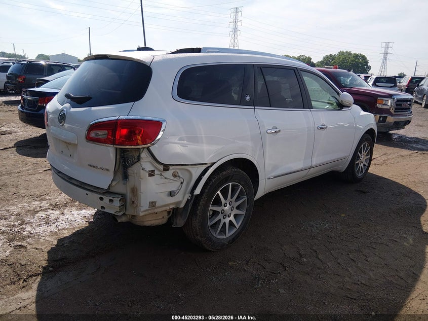 Vin: 5gakrbkd4hj349275, lot: 45701035, buick enclave leather 20174