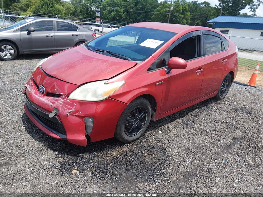 2012 Toyota Prius 1.8 Three red Lot 111045203354 Vin JTDKN3DU7C1573923