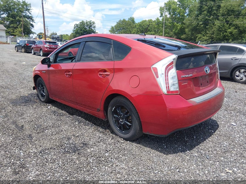 2012 Toyota Prius 1.8 Three red Lot 111045203354 Vin JTDKN3DU7C1573923