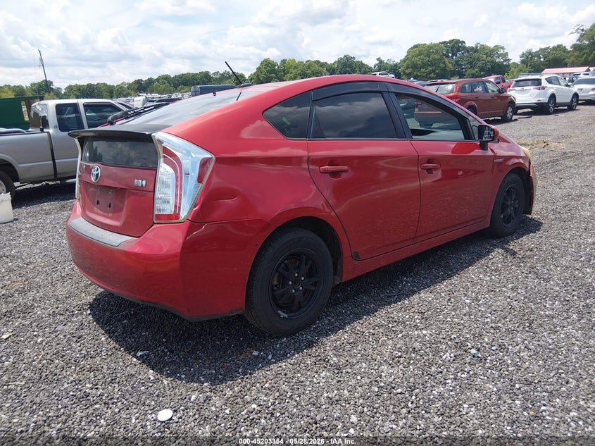2012 Toyota Prius 1.8 Three red Lot 111045203354 Vin JTDKN3DU7C1573923