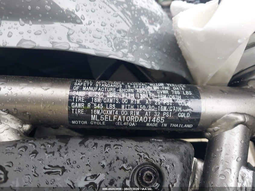 2024 Kawasaki El450 A VIN: ML5ELFA10RDA01465 Lot: 45203858