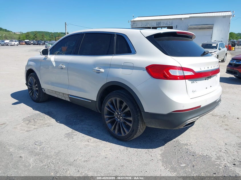 Vin: 2lmtj8lr6gbl23139, lot: 45701640, lincoln mkx reserve 20163