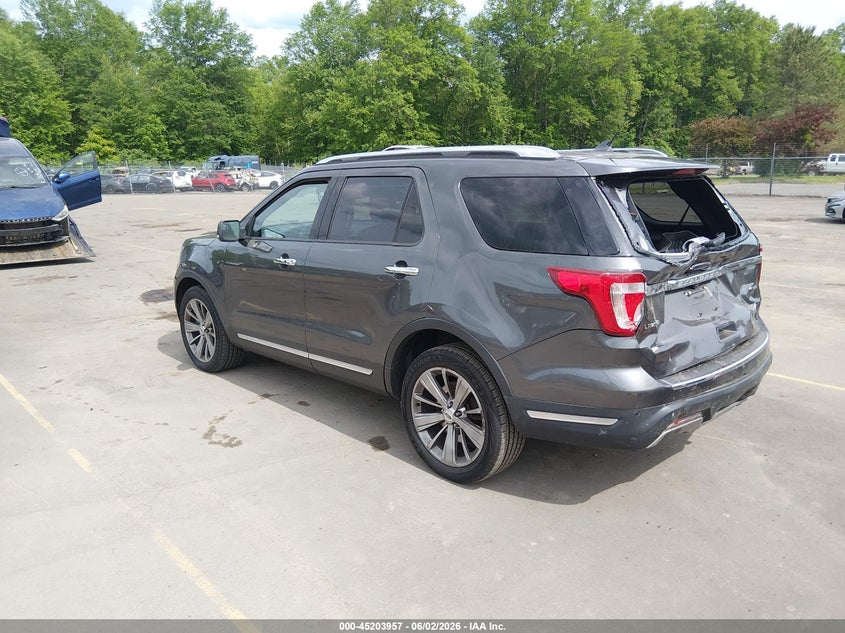 Vin: 1fm5k8f86jga15408, lot: 45701698, ford explorer limited 20183