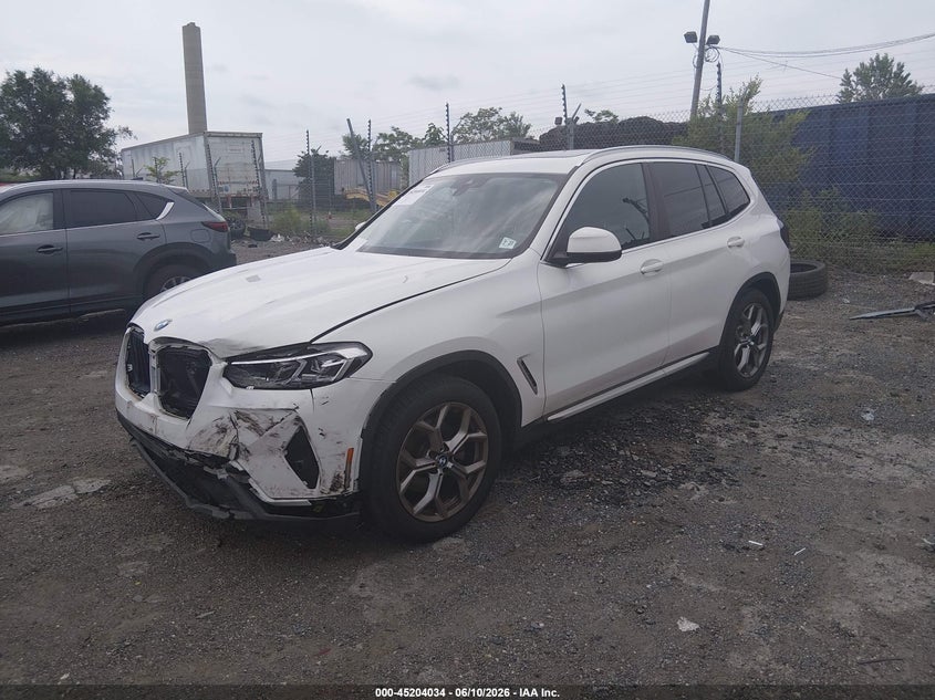 2022 BMW X3 2.0L I-4 DI, DOHC, V(VIN: 5UX53DP02N9N21992