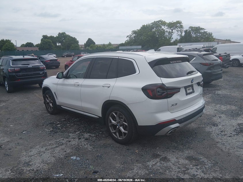 2022 BMW X3 2.0L I-4 DI, DOHC, V(VIN: 5UX53DP02N9N21992