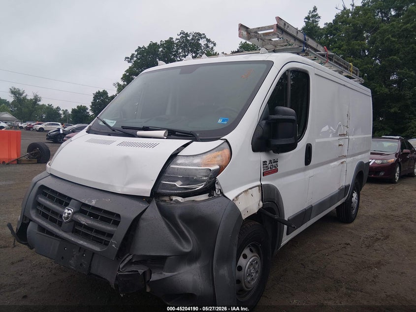 Vin: 3c6trvag8ge103493, lot: 45701931, ram promaster 1500 low roof 20162