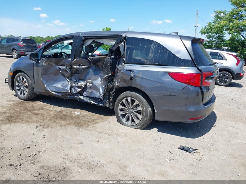 Vin: 5fnrl6h63pb072901, lot: 45702364, honda odyssey ex-l 20233