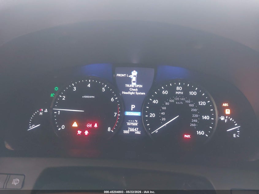 2014 Lexus Ls 460 VIN: JTHCL5EF2E5020919 Lot: 45204803