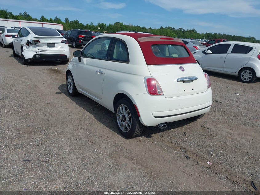 Vin: 3c3cffdrxct330621, lot: 45702568, fiat 500c pop 20123