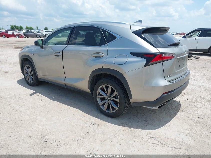 Vin: jtjbarbz7g2066109, lot: 45702637, lexus nx 200t f sport 20163