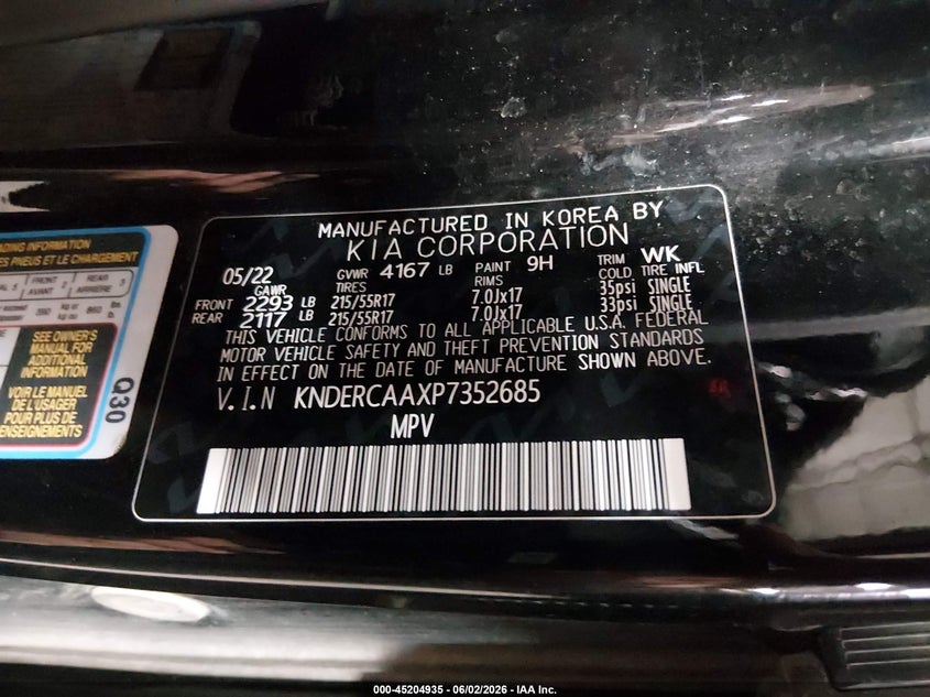 2023 Kia Seltos Ex VIN: KNDERCAAXP7352685 Lot: 45204935