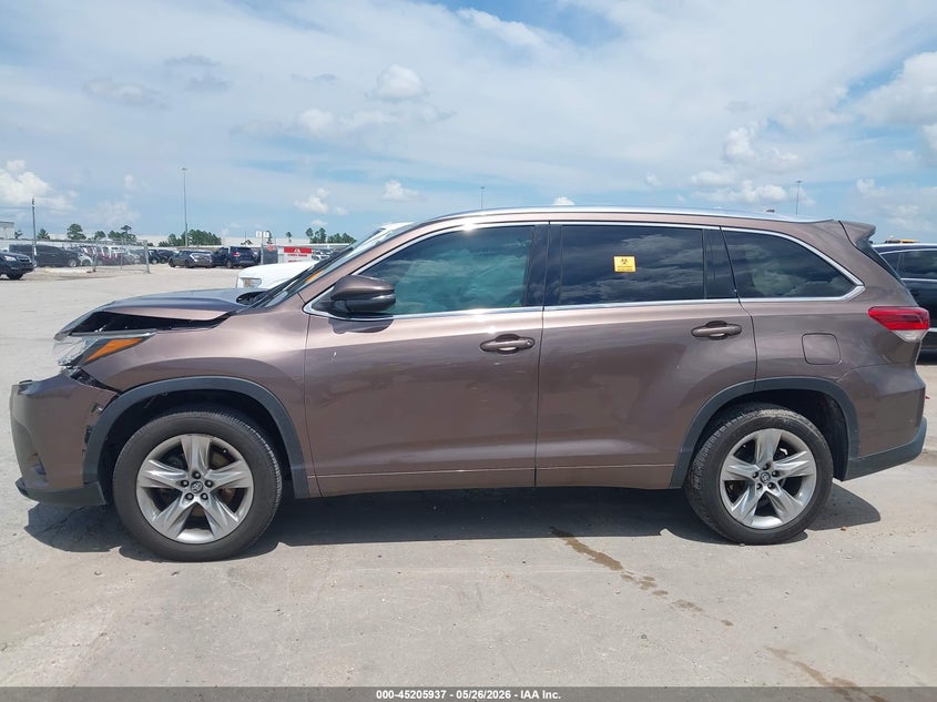 VIN 5TDYZRFH3HS225631 2017 TOYOTA HIGHLANDER LIMITED
