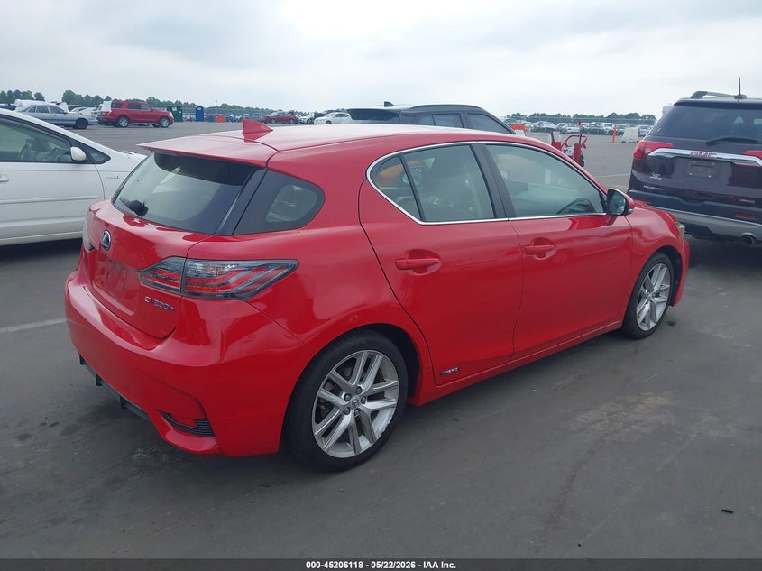 Vin: jthkd5bh2e2186535, lot: 45703859, lexus ct 200h 20144