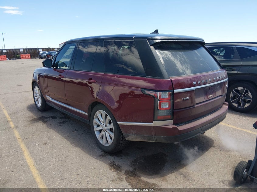 Vin: salgs2vf0ga282039, lot: 45703995, land rover range rover 3.0l v6 supercharged hse 20163
