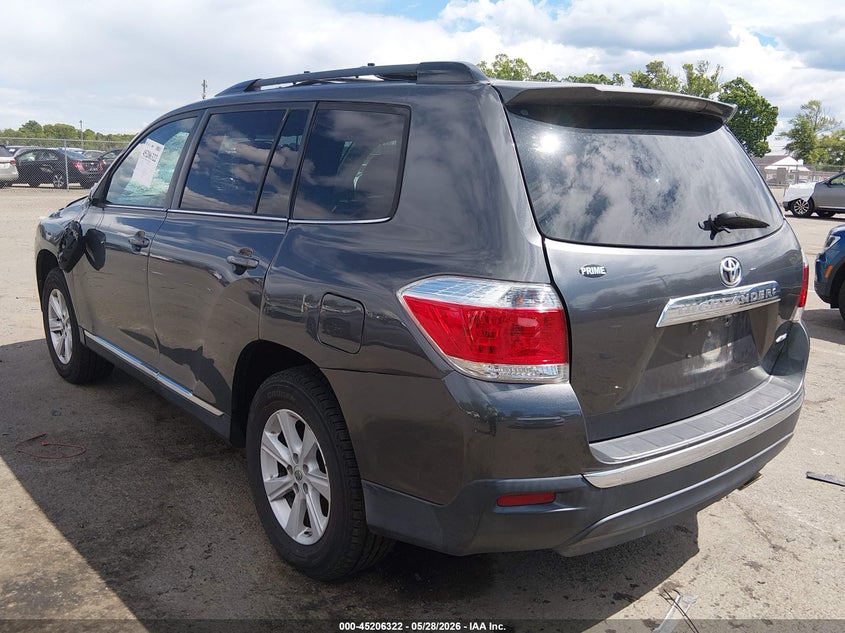 2012 Toyota Highlander 3.5 Base V6 grey Lot 111045206322 Vin 5TDBK3EH1CS095446