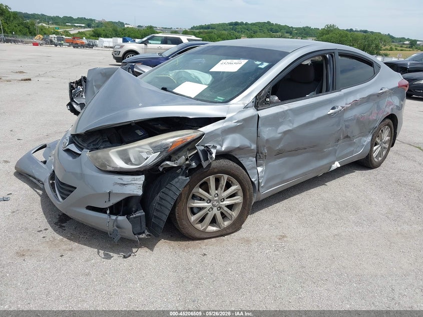 Vin: kmhdh4ae6eu167535, lot: 45704250, hyundai elantra se 20142