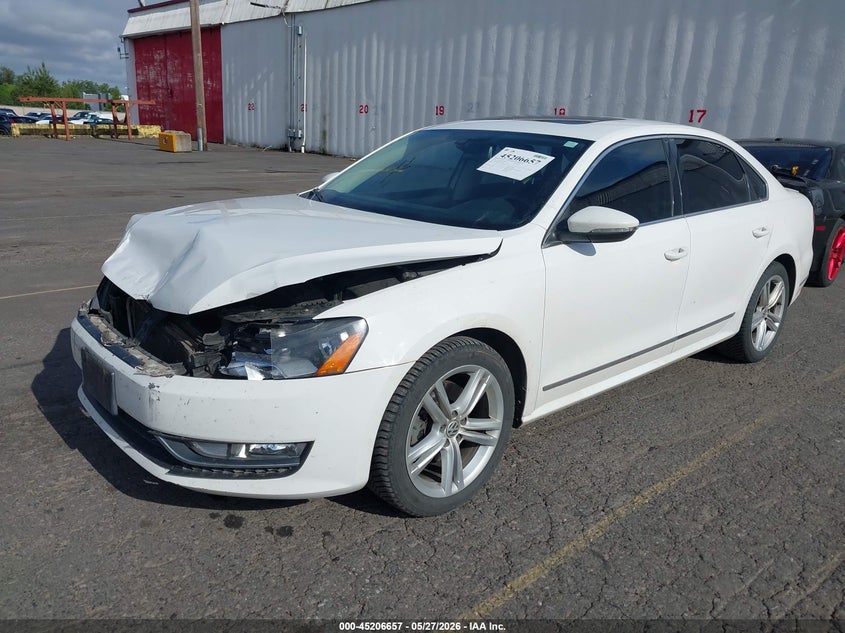 2012 Volkswagen Passat 2.0 2.0L Tdi Se white Lot 111045206657 Vin 1VWBN7A33CC042951
