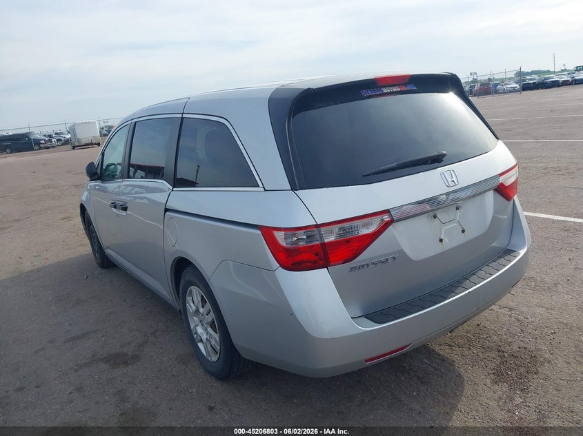 Vin: 5fnrl5h27cb114875, lot: 45704544, honda odyssey lx 20123