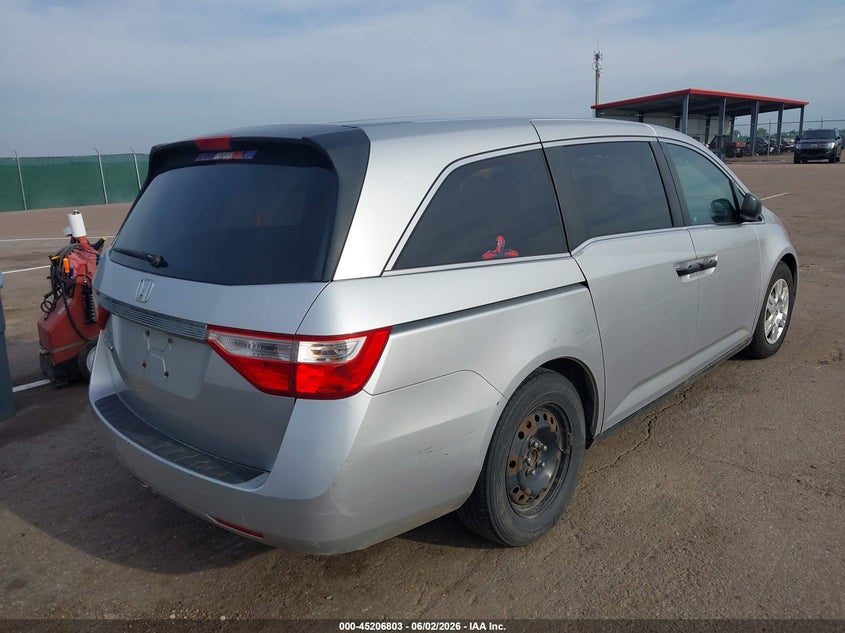 2012 Honda Odyssey 3.5 Lx silver Lot 111045206803 Vin 5FNRL5H27CB114875