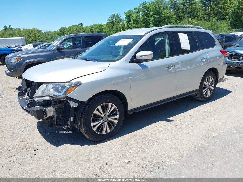 Vin: 5n1dr2mm6kc626021, lot: 45704686, nissan pathfinder sv 20192
