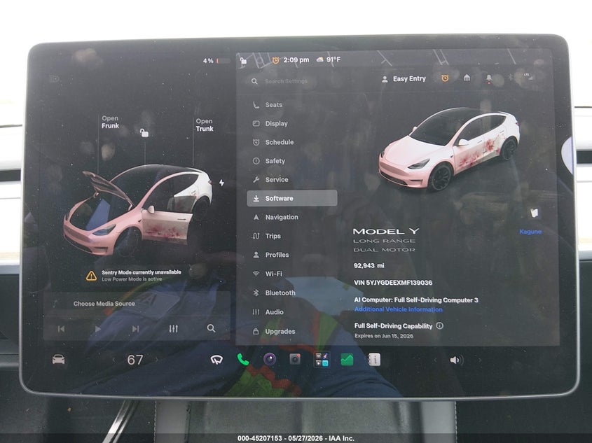TESLA MODEL Y 2021 VIN 5YJYGDEEXMF139036
