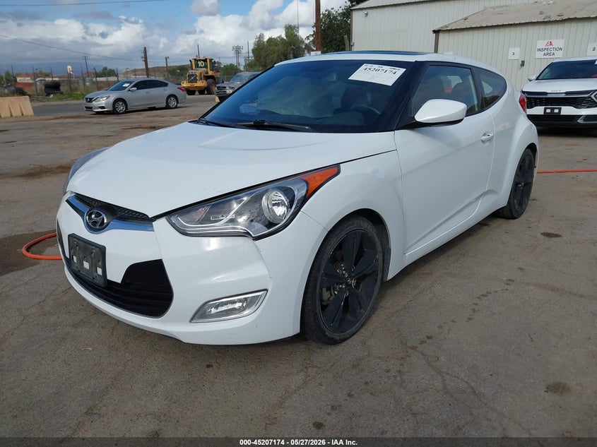 Vin: kmhtc6adxhu320953, lot: 45704915, hyundai veloster value edition 20172