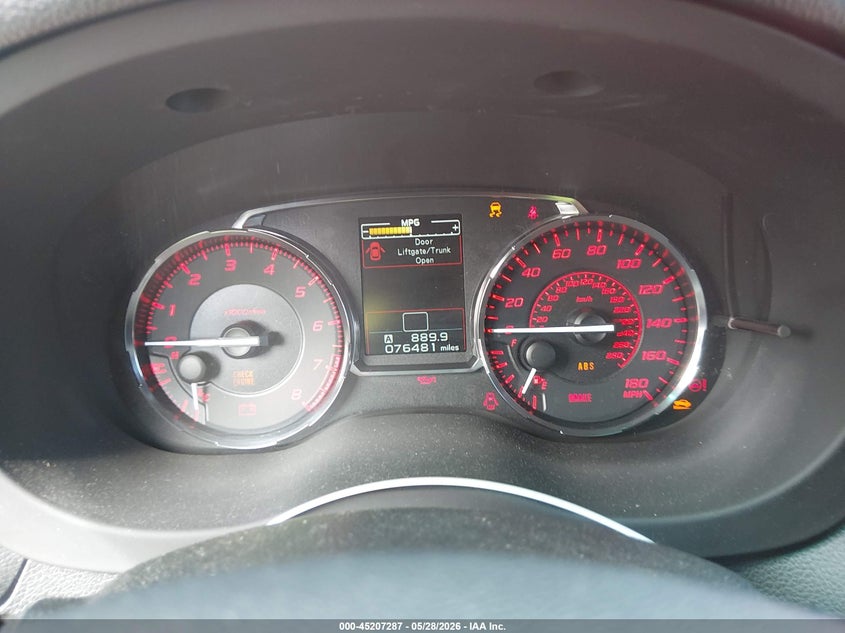 2016 Subaru Wrx VIN: JF1VA1B64G9820569 Lot: 45207287