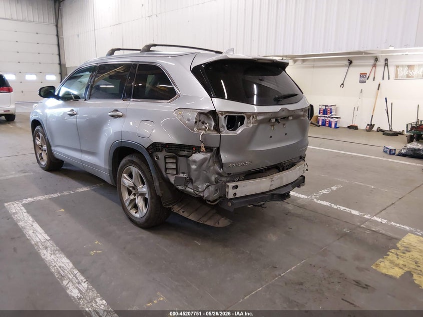 Vin: 5tddkrfh0gs342648, lot: 45705492, toyota highlander limited v6 20163